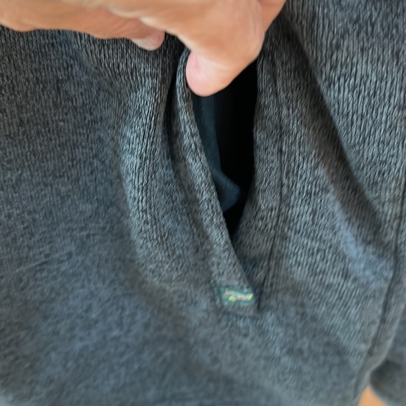 Orvis Gray Speckled Fleece Lined Quarter Zip Pullover Size Small - Picture 3 of 8